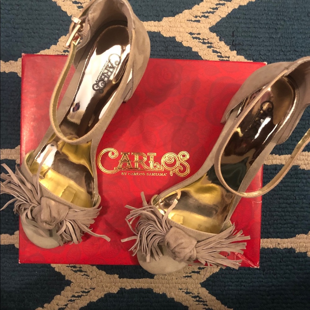 Carlos By Carlos Santana Fringed Block Heels - image 4